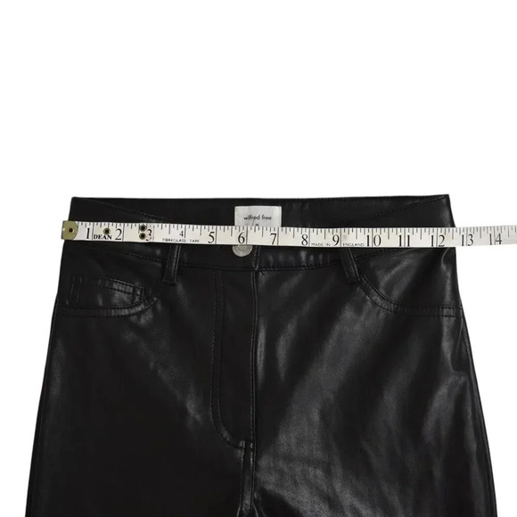 Aritzia Wilfred Free Faux Leather Leggings Pant Black Charm High Rise Size 00 - Picture 8 of 12